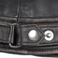 Scout Women's Dark Brown Rub-Off Biker Leather Jacket - Detail View