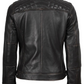 Scout Women's Dark Brown Rub-Off Biker Leather Jacket - Front View