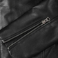 Zara Women's Black Cafe Racer Leather Jacket - Detail View
