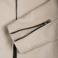 Dune Men's Beige Cafe Racer Leather Jacket - Features View