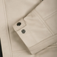 Sahara Men's Beige Cafe Racer Leather Jacket - Features View