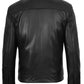 Tony men's black Harrington lambskin leather jacket, full front view