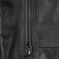 Bristol men's leather car coat, zip pocket features detail