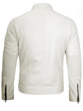Men’s Off-White Café Racer Leather Jacket – Back View | NSM Jacke
