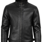 Pilot Men's Black Shearling Leather Jacket - Side View