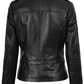 Monica Women's Black Asymmetric Moto Leather Jacket - Front View