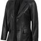 Harper Women's Black Leather Blazer - Side View