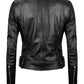 Vega Women's Black Biker Leather Jacket - Front View