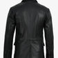 Black lambskin leather blazer for men by NSM Jackets