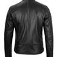 Rogue Men's Black Vintage Cafe Racer Leather Jacket - Detail View