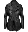 Real Leather Blazer for Women – Open Front View