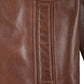 Harlow Men's Brown Leather Jacket - Detail View