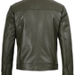 Harlow Men's Green Leather Jacket - Detail View