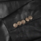 Duchess Women's Black Double-Breasted Leather Blazer - Detail View