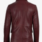 Maroon lambskin leather blazer for men by NSM Jackets