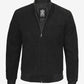 Men's Black Suede Bomber Jacket - Full View