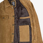 Men's Cognac Suede Trucker Jacket - Close-up