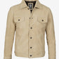 Men's Camel Suede Trucker Jacket - Full Length