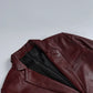 Burgundy lambskin leather jacket for men by NSM Jackets