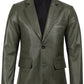 Duke two-button olive green blazer for men, tailored fit