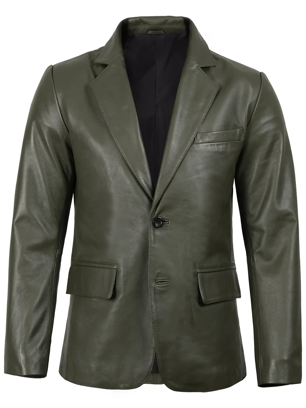 Duke two-button olive green blazer for men, tailored fit