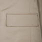 Men's beige leather blazer by NSM Jackets, notch lapel detail