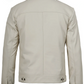 Harlow Men's White Leather Jacket - Front View
