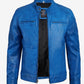 Cole blue washed leather jacket for men by NSM Jackets