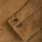 Men's Cognac Suede Trucker Jacket - Full Length