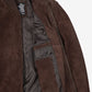 Men's Camel Suede Bomber Jacket - Detail View
