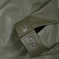 Harlow Men's Green Leather Jacket - Front Open View