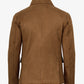 Men's tailored faux leather sport coat, front detail