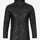 Knight Men's Black Quilted Leather Coat - Side View