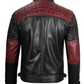 Viper Men's Black Cafe Racer Leather Jacket - Front Open View