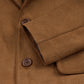 Faux leather blazer brown lining detail, interior view