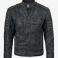 Onyx washed cafe racer leather jacket by NSM Jackets