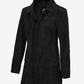 Women's Black Suede Car Coat - Full Length