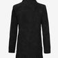 Women's Black Suede Car Coat - Side View