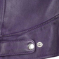 Aria Women's Purple Cafe Racer Leather Jacket - Back View